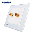 Fabricante Livolo Tomada De Vidro Padrão Livolo Plugues Elétricos Soquetes Tomada De Áudio VL-W291A-13